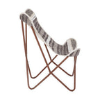 Grey and White Butterfly Chair | Cefena