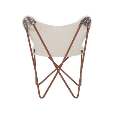 Grey and White Butterfly Chair | Cefena