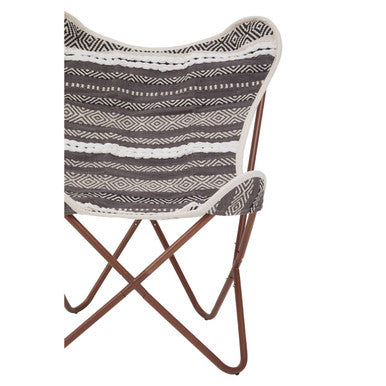 Grey and White Butterfly Chair | Cefena