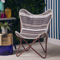 Grey and White Butterfly Chair | Cefena