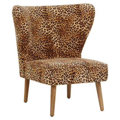 Leopard Print Velvet Chair | Cefena