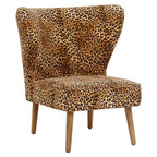 Leopard Print Velvet Chair | Cefena