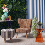 Leopard Print Velvet Chair | Cefena