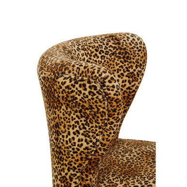 Leopard Print Velvet Chair | Cefena