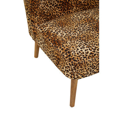 Leopard Print Velvet Chair | Cefena