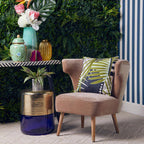 Mink Velvet and Natural Linen Chair | Cefena