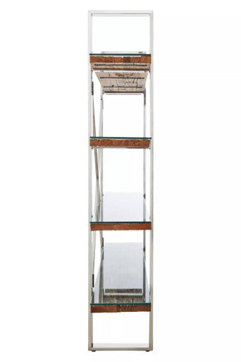 Natural Wood Four Tier Shelf Unit | Kerala