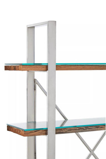 Natural Wood Four Tier Shelf Unit | Kerala