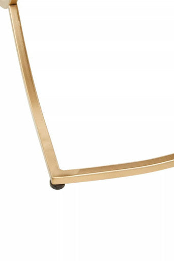 Black Marble Top Side Table with Gold Finish Interlocking Stainless Steel Frame | Kia