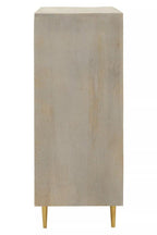 Cream and Grey Mango Wood Two Door Cabinet | Sareel