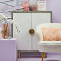 Cream and Grey Mango Wood Two Door Cabinet | Sareel