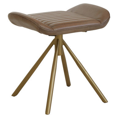 Grey Leather Footstool | Buffalo