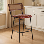 Tan Leather Bar Chair | Buffalo