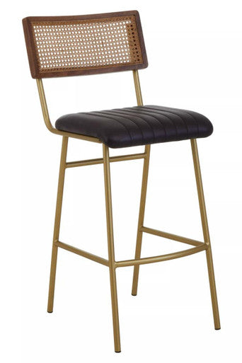 Black Leather Bar Chair | Buffalo