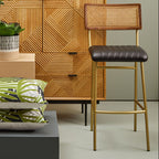 Black Leather Bar Chair | Buffalo