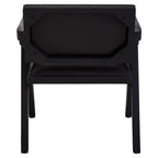 Black Leather Chair with Wood Frame | Buffalo