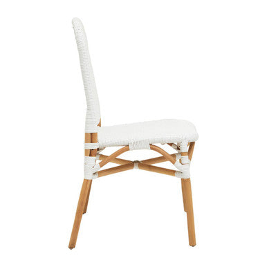 Natural and White Rattan Dining Chair | Manado