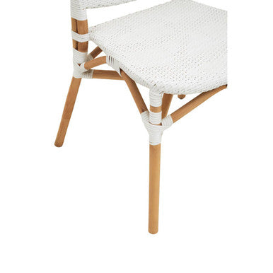 Natural and White Rattan Dining Chair | Manado