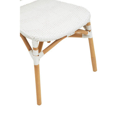 Natural and White Rattan Dining Chair | Manado