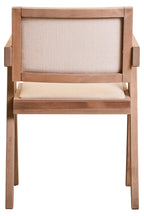 Ivory Fabric and Grey Wash Beech Wood Dining Chair | Cebu