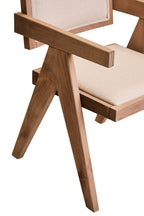 Ivory Fabric and Grey Wash Beech Wood Dining Chair | Cebu