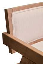 Ivory Fabric and Grey Wash Beech Wood Dining Chair | Cebu