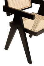 Natural Cane and Black Beech Wood Dining Chair | Cebu