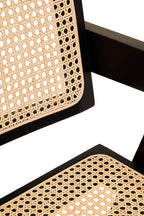 Natural Cane and Black Beech Wood Dining Chair | Cebu