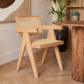 Natural Cane and Beech Wood Dining Chair | Cebu