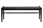 Cebu Black Rope and Elm Wood Bench