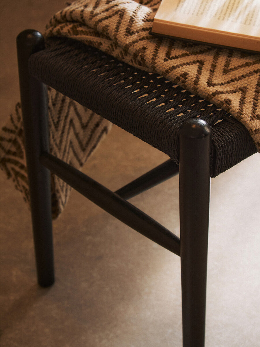 Black Rope and Elm Wood Bench | Cebu