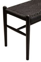 Cebu Black Rope and Elm Wood Bench