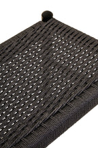 Cebu Black Rope and Elm Wood Bench
