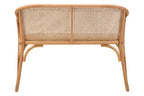 Natural Cane and Beech Wood Bench with Backrest | Cebu