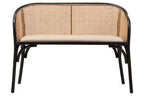 Natural Cane Bench with Black Beech Wood Frame | Cebu