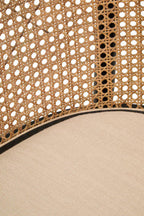 Natural Cane Bench with Black Beech Wood Frame | Cebu