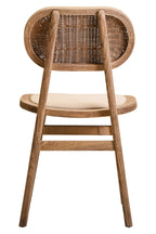 Beige Fabric and Grey Wash Elm Wood Dining Chair | Cebu