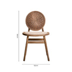 Beige Fabric and White Wash Elm Wood Dining Chair | Cebu