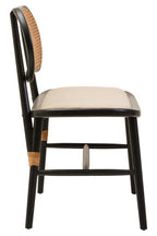Natural Cane Bench with Black Elm Wood Frame | Cebu