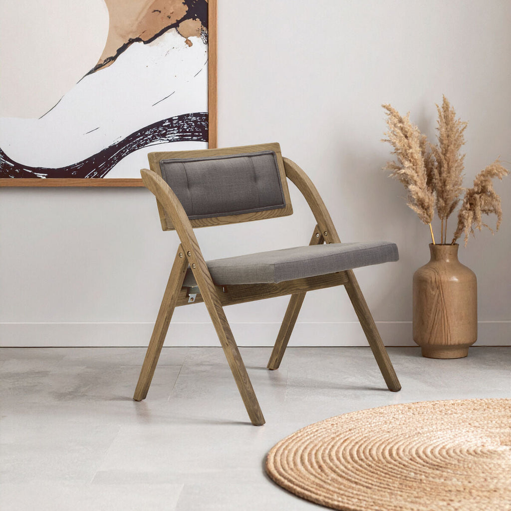 Grey and Black Elm Wood Folding Chair | Cebu