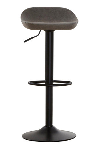 Set of Two Ash Faux Leather Bar Stools | Dalston