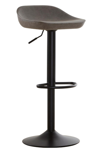 Set of Two Ash Faux Leather Bar Stools | Dalston