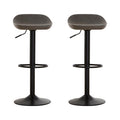 Set of Two Ash Faux Leather Bar Stools | Dalston