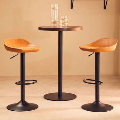 Set of Two Camel Bar Stools | Dalston