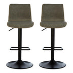 Set of Two High Back Ash Bar Stools | Dalston