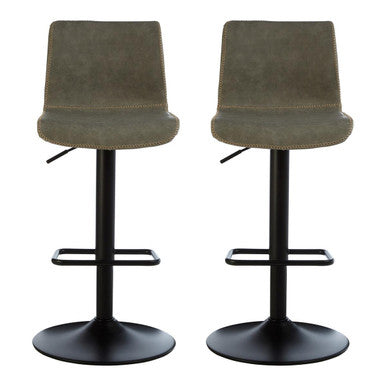 Set of Two High Back Ash Bar Stools | Dalston