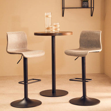 Set of Two High Back Ash Bar Stools | Dalston