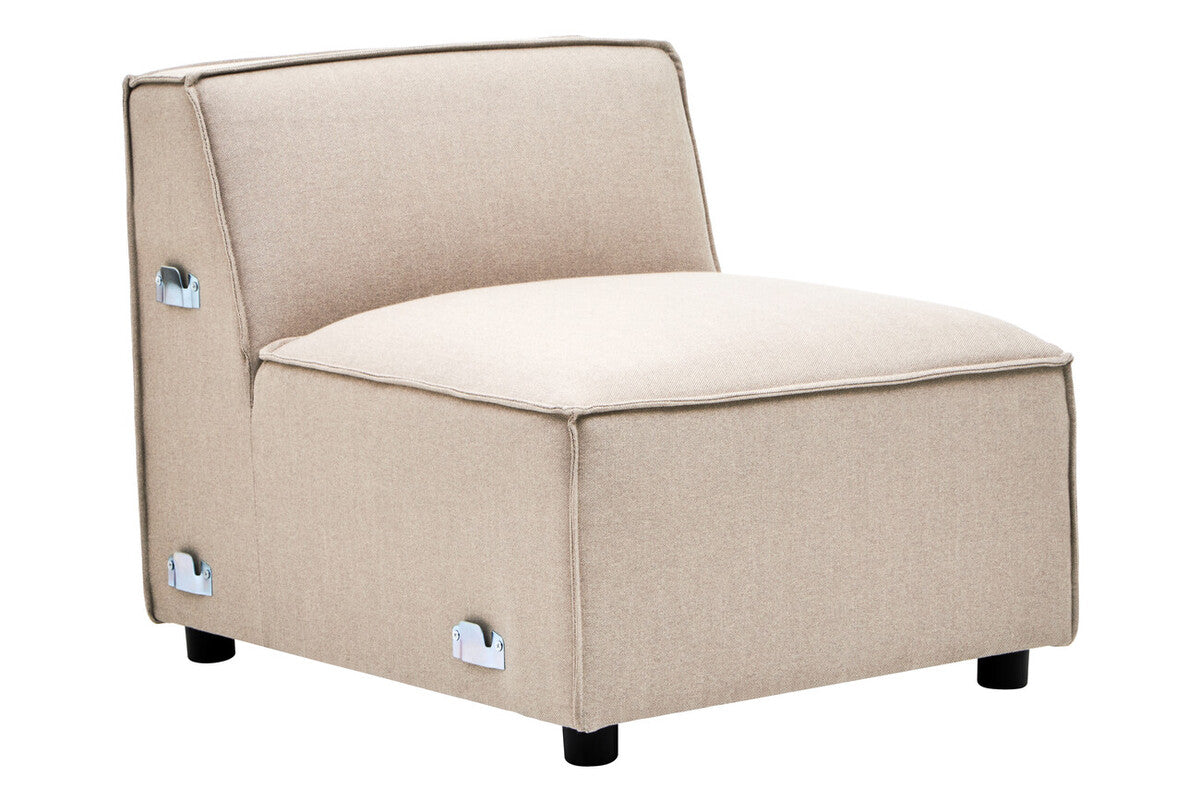 Natural Fabric Armless Modular Sofas, Toulouse