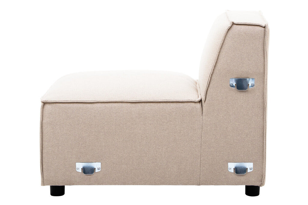 Natural Fabric Armless Modular Sofas, Toulouse