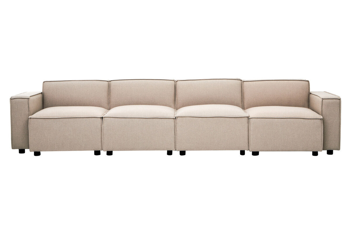 Natural Fabric Armless Modular Sofas, Toulouse